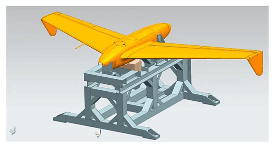 Fig 5- A representation of static wing testing on an aircraft