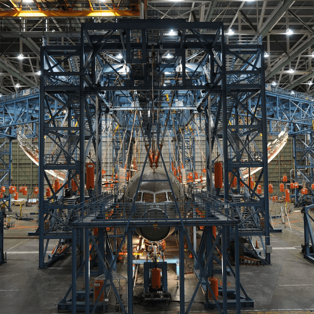 Fig 2- Static test setup of an aircraft 