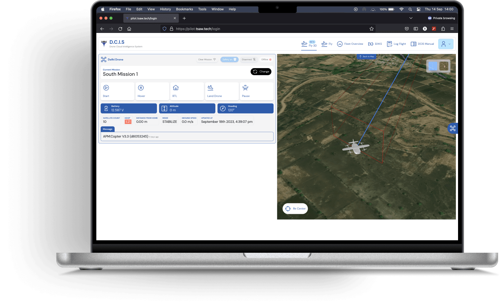 DCIS(Drone Cloud Intelligence System) developed by TSAW drones is a an advanced GCS(Ground Control System) which combines drone tech, cloud computing and AI(Artificial Intelligence) together. DCIS enables drones to be controlled over 4G giving real time flight data to drone pilots.